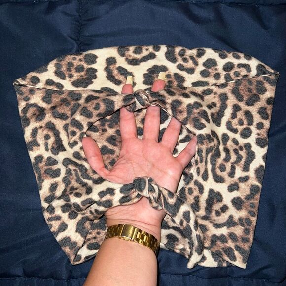 Anthropologie Accessories - Anthropologie Amadi Tie-Back Bandana leopard or backless tube top size XS